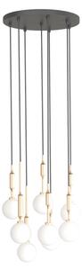 Open Design OR85334 - Candelabru suspendat pe cablu ERO 8xG9/8W/230V auriu