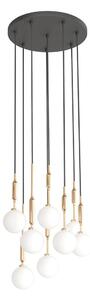 Open Design OR85334 - Candelabru suspendat pe cablu ERO 8xG9/8W/230V auriu