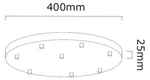 Open Design OR85334 - Candelabru suspendat pe cablu ERO 8xG9/8W/230V auriu