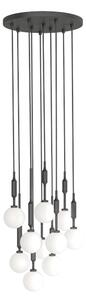 Open Design OR85372 - Lustru pe cablu ERO 10xG9/8W/230V negru