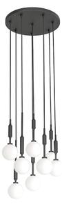 Open Design OR85341 - Lustră suspendată pe cablu ERO 8xG9/8W/230V, neagră