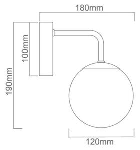 Open Design OR81398 - Lampă de perete pentru baie BAO 1xG9/8W/230V IP44 aurie
