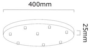 Open Design OR85341 - Lustră suspendată pe cablu ERO 8xG9/8W/230V, neagră