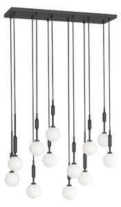 Open Design OR85464 - Lustră suspendată pe cablu ERO 12xG9/8W/230V neagră