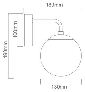 Open Design OR81411 - Lampă de perete BAO 1xE27/8W/230V negru/gri fumuriu