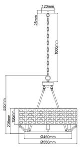 Open Design OR84375 - Lustru cu lanț VERNO 6xE14/12W/230V crom lucios
