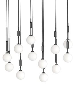 Open Design OR85464 - Lustră suspendată pe cablu ERO 12xG9/8W/230V neagră