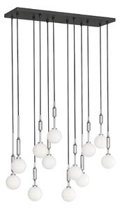 Open Design OR85440 - Lustră suspendată pe cablu ERO, 12 x G9, 8 W, 230 V, crom lucios