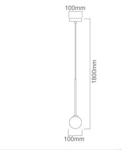 Open Design OR80629 - Pendul pe cablu OTA 1xG9/8W/230V, negru