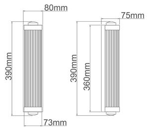 Open Design OR84498 - Aplica de perete pentru baie FUMI 2xG9/8W/230V IP44 neagră