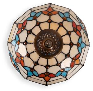 Brilagi - Lampă de masă Tiffany MIRABELLA, cu vitralii, 1xE27/60W/230V + 1xE14/40W