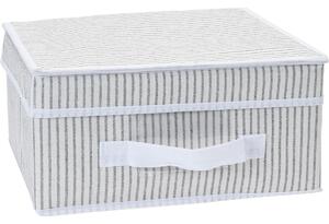 Cutie textilă pentru depozitare cu capac, alb