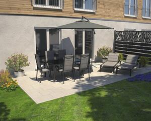 Scaun suprapozabil Garden Place Eve metal 67x60x108 cm gri închis