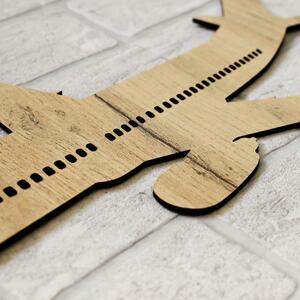 DUBLEZ | Autocolant din lemn pentru perete - Avion
