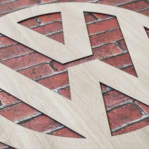 DUBLEZ | Tablou din lemn - Sigla Volkswagen