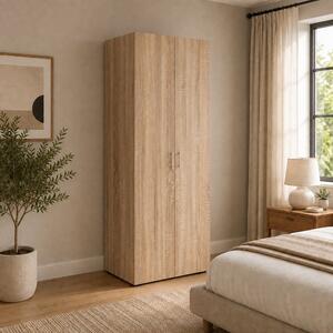 Dulap haaus Nero, 2 Usi, Stejar Sonoma, 80 x 52 x 200 cm
