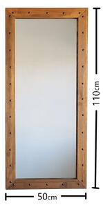 Oglinda Z50110CV, lemn masiv de pin 100%, 50x110x3 cm