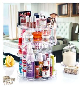 Organizator machiaj 980302, transparent, plastic, 23x23x31 cm