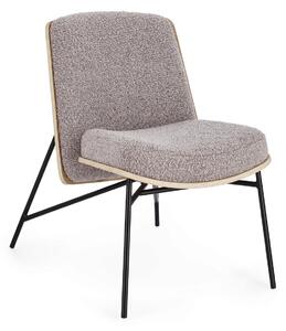 Fotoliu Emerson, Bizzotto, 59 x 71 x 80 cm, placaj/poliester Boucle, bej nurca
