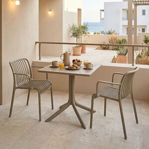 Set 3 bucati masa si scaune gradina, Groovy Zoi, Maro, 60x60x76 cm