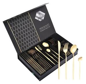 Set Tacamuri din Inox 24 Piese Gold Premium