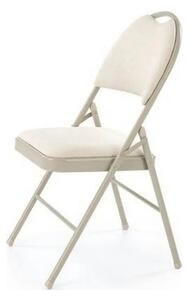 Scaun K566, bej, stofa clasica/otel, 46x53x86 cm