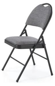 Scaun K566, gri/negru, stofa clasica/otel, 46x53x86 cm