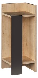 Noptiera Elos Right, stejar/gri, PAL melaminat, 25x60x27 cm