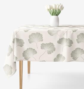 Goldea față de masă 100% bumbac - frunze de ginkgo minimaliste 80 x 80 cm
