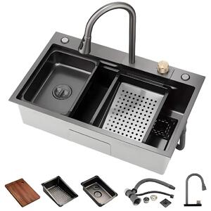 Chiuveta inox multifunctionala cu accesorii incluse , 75x46x22 cm