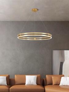 Lustra LED Minimalist Ring Diametru 60cm cu Telecomanda 136W Gold lumina/rece/calda/neutra intensitate reglabila