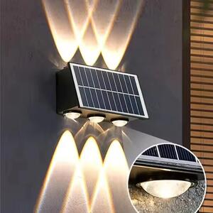 Aplica Exterior, Cu Panou Solar, IP65, Lumina Neutra, Negru