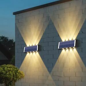 Aplica Exterior, Cu Panou Solar, IP65, Lumina Neutra, 8W, Negru