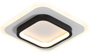 Lustra LED Alb-Negru 44W, Ultra Slim, 3 Tipuri de Iluminat