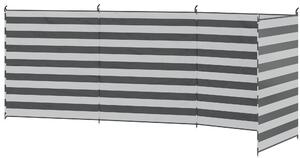 Outsunny Paravan de Plajă Pliabil din Poliester 540x150 cm Gri | Aosom Romania