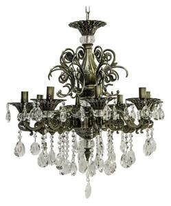 Candelabru Cristal Kaliam, 8 x E14, Antichizat