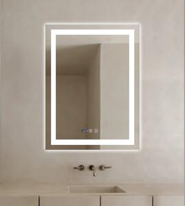 Oglinda LED Si Touch, Cu Functie Dezaburire Si Ceas, 60 X 80 Cm, Smack