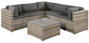 Juskys Set canapea Nassau bej-gri