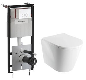 Set complet vas WC suspendat OMNIRES, Ottawa Tampa, TAMPAMWBP, cu rezervor si clapeta