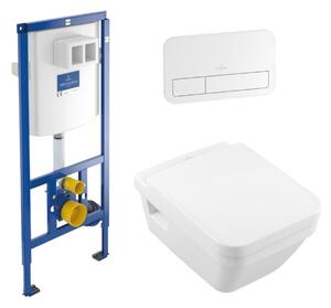Set complet vas WC suspendat Villeroy & Boch, Architectura 5685HR01, cu rezervor si clapeta