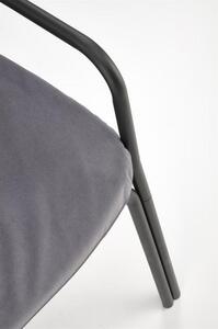 Scaun gradina MELBY, negru/gri, polipropilena, 71x66x75 cm