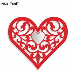 Decor de perete în formă de inimă Roșu