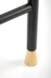 Suport umerase WU-32, negru, metal/lemn, 91x56x165 cm