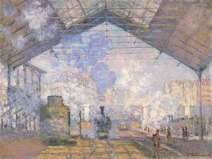 Claude Monet - Artă imprimată The Gare St. Lazare, 1877, (40 x 30 cm)