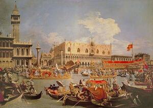 (1697-1768) Canaletto - Reproducere Return of the Bucintoro on Ascension Day, (40 x 26.7 cm)