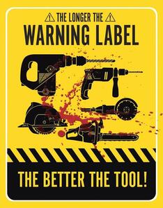 Placă metalică Warning Labels, ( x cm)