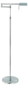 HighLight Lampadar LED New Bari, nichel, înălțime 139 cm, metal, dimabil, reglabil, Metalic, Camera de zi / sufragerie, Metal, Modern
