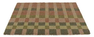 Covoraș de intrare din fibre de nucă de cocos 40x60 cm Pink and Blue Check – Artsy Doormats