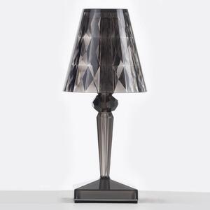 Kartell Lampă de masă cu baterie LED Baterie, 30 cm, gri fum, IP54, Gri, dormitor, Plastic, Design