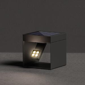 KLEWE LED reflector solar de grădină Alea antracit 15 x 15cm IP65, Negru, Aluminiu, Modern, Lumini solare